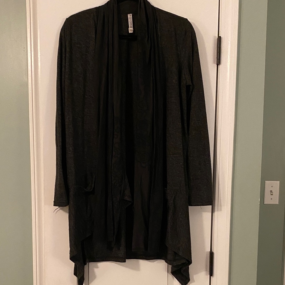 Chic Black Open Front Cardigan